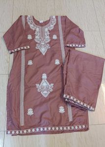 Mauve Embroidered Salwar Kameez Suit