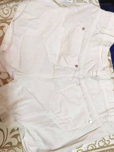 White Cuffed Shorts
