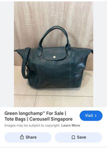 Longchamp Leather Handbag With Strap