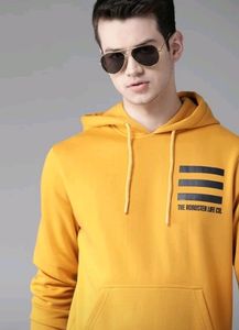 Roadster Mustard Color Yellow Hoodie