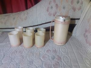 Jag and Glass Set Plastic New Condition