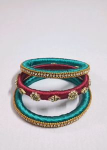 12% Off!! Handmade Silk Thread Bangles