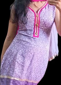 Two-Piece Lavender Kurti Patiala Set 💜🪻