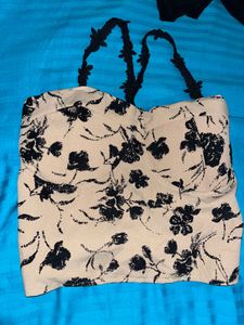 Floral Print Corset Top