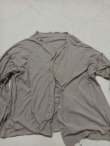 Casual Beige Cardigan