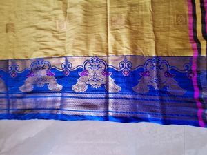 Olive Green Color Saree