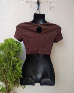Shein Rhinestone Cute Crop Top