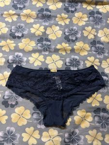 Navy Lace Hipster Panties