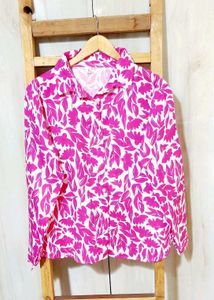 Meganta Colour Printed Cotton Shirt Size-42