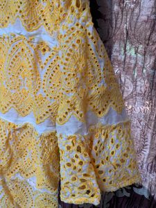 Cute Yellow Net Top