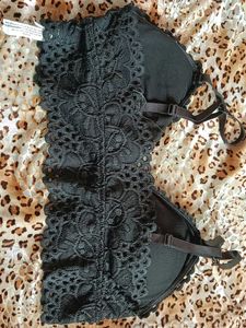 Aeropostale Women’s Sz. L Black Floral Lace