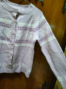 Floral Pattern Cardigan Sweater