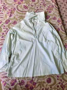 Stylish Blue Long Sleeve Shirt