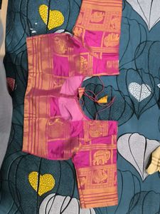 Yellow And Pink Festive Saree