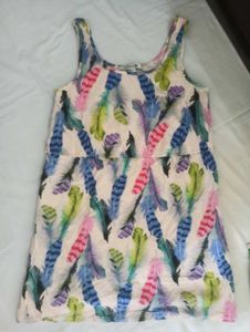 Feather Print Dress
