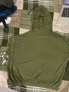Olive Green Hoodie Top