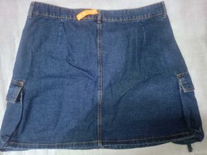 Premium Blue Denim Mini Skirt - Unused