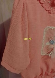 Peach Floral Top