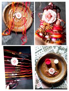Floral Rakhi Thali Set