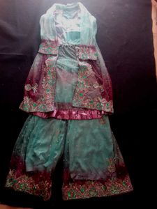 Beautiful Heavy Work Blouse With Sarara And Shrug