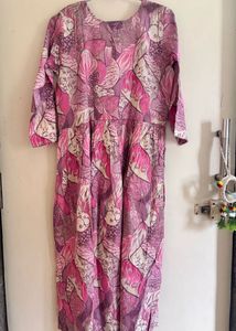 Pink Printed Kurta Set
