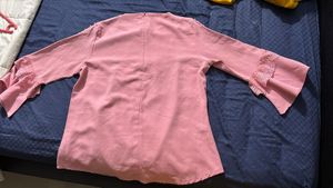 Mauve Lace Sleeve Top