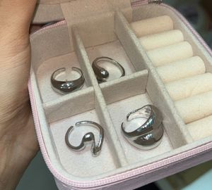Silver Plated Set of 4 Stackable Finger Rings🎀🎀