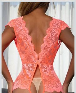 Sexy Neon Lace Bodysuit