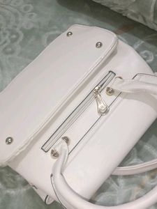 Thyp Leather White Handbag