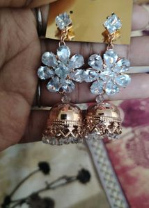 Elegant Flower Jhumka Earrings