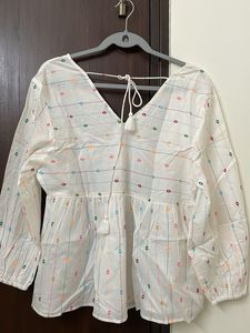 White Peasant Top