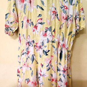 Super Cool/Breathable Floral Yellow Dress