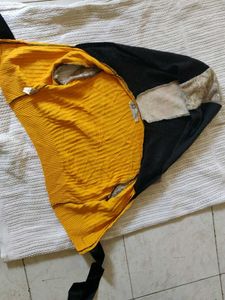 Yellow &amp; Black Knit Top