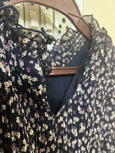 Navy Blue Floral Dress!!