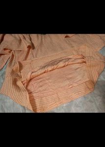 Peach Flared Sleeve Stylish Western Top