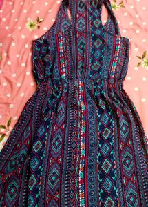Patterned Racerback Dress