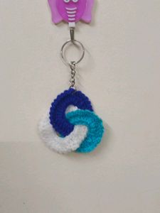 Crochet 3 Ring Keychain