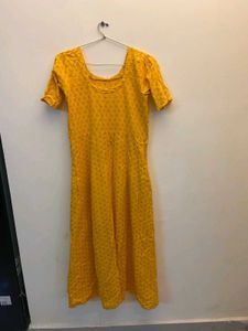 Yellow Flare Full-length Kurti