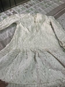 Charming White Embroidered Dress