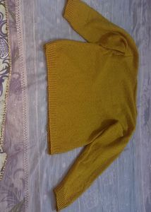 Vintage Mustard Knit Cardigan