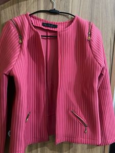 Pink Striped Jacket
