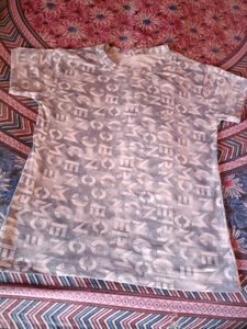 Blue And White Fitted Tshirt