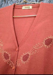 Elegant Maroon Cardigan