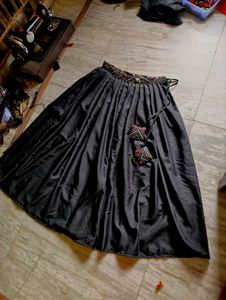 Elegant Black Ethnic Skirt