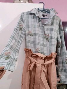 Cute Plaid &amp; Pink Dress