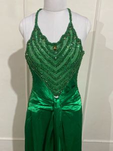 Green Embellished Dubai romantic Gown
