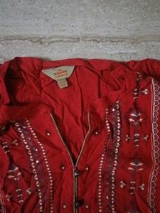 Red Embroidered Salwar Kameez Suit