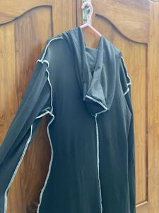 Sexy Hooded Full Sleeve Body Con Dress