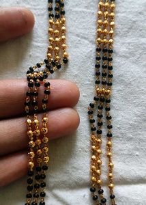 Lakshmi Locket Black Beads