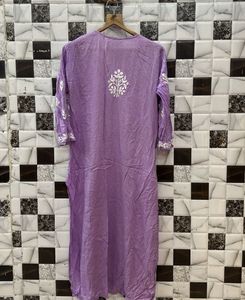 Lavender chikankari Kurti